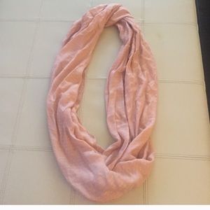 Pink infinity scarf with sparkled lines